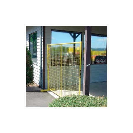 Jewett Cameron Companies Perimeter Patrol Welded Wire Yellow Powder Coat Fence - 7'6"Wx6'H 4 Panel Kit RF 10006-4